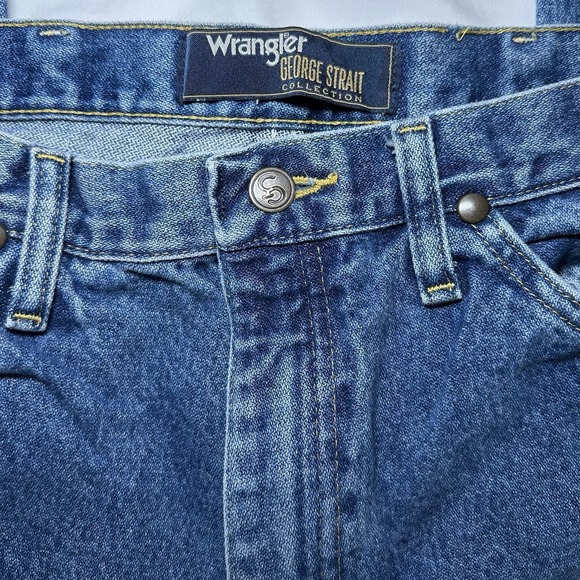 Wrangler Jeans Mens 33x34 Blue George Strait Cowboy Cut Western Rancher - Picture 4 of 11